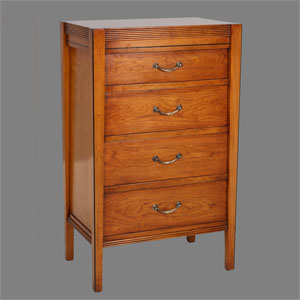 REH Kennedy Deco Cherry Four Draw Cabinet